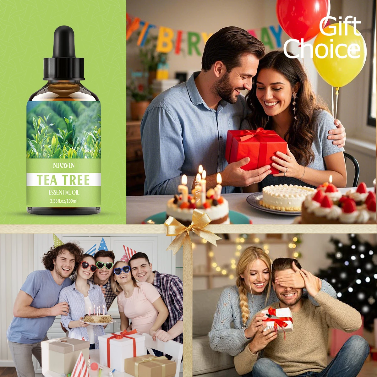 L'huile essentielle d'arbre à thé 30 ml/60 ml/100 ml convient à l'hydratation du visage, à l'hydratation, aux soins capillaires, aux soins de la peau et aux parfums 5