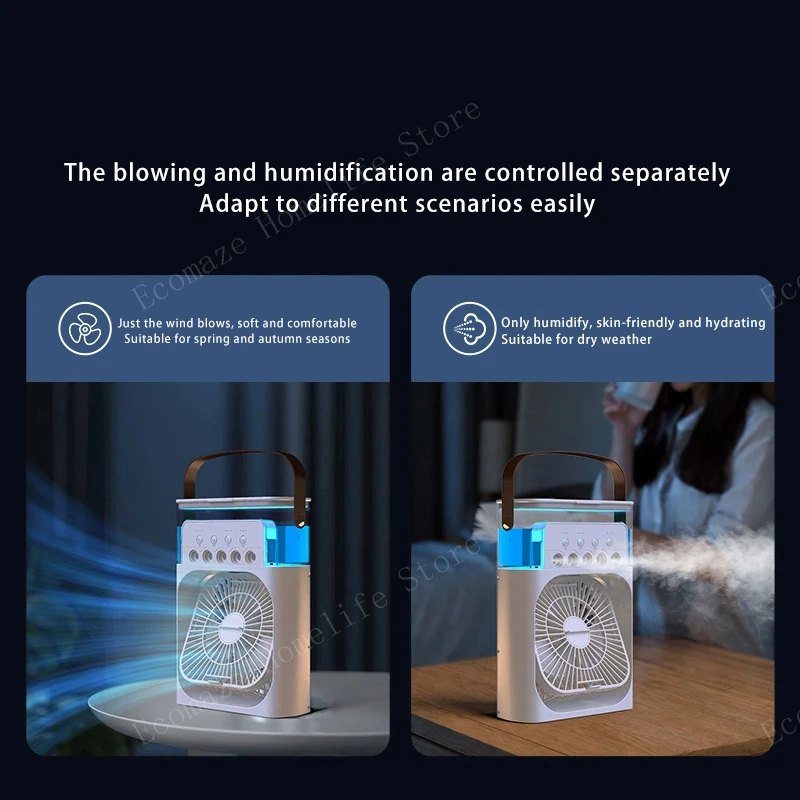 Ventilateur humidificateur portable Xiaomi, climatiseur domestique, petit refroidisseur d'air, hydrorefroidissement, réglage de l'air pour le bureau, ventilateur 3 vitesses, nouveau 4