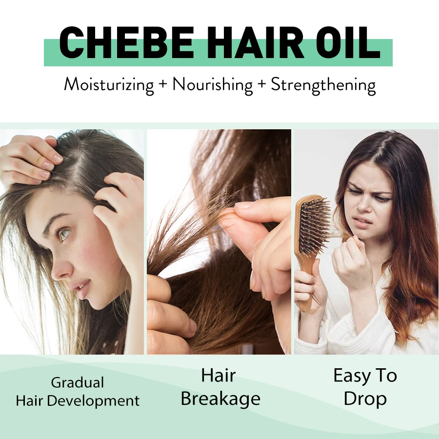GOIPLE – huile essentielle de Chebe et de romarin, produit capillaire hydratant et nourrissant, favorise l'huile capillaire saine, après-shampooing lisse et brillant 2