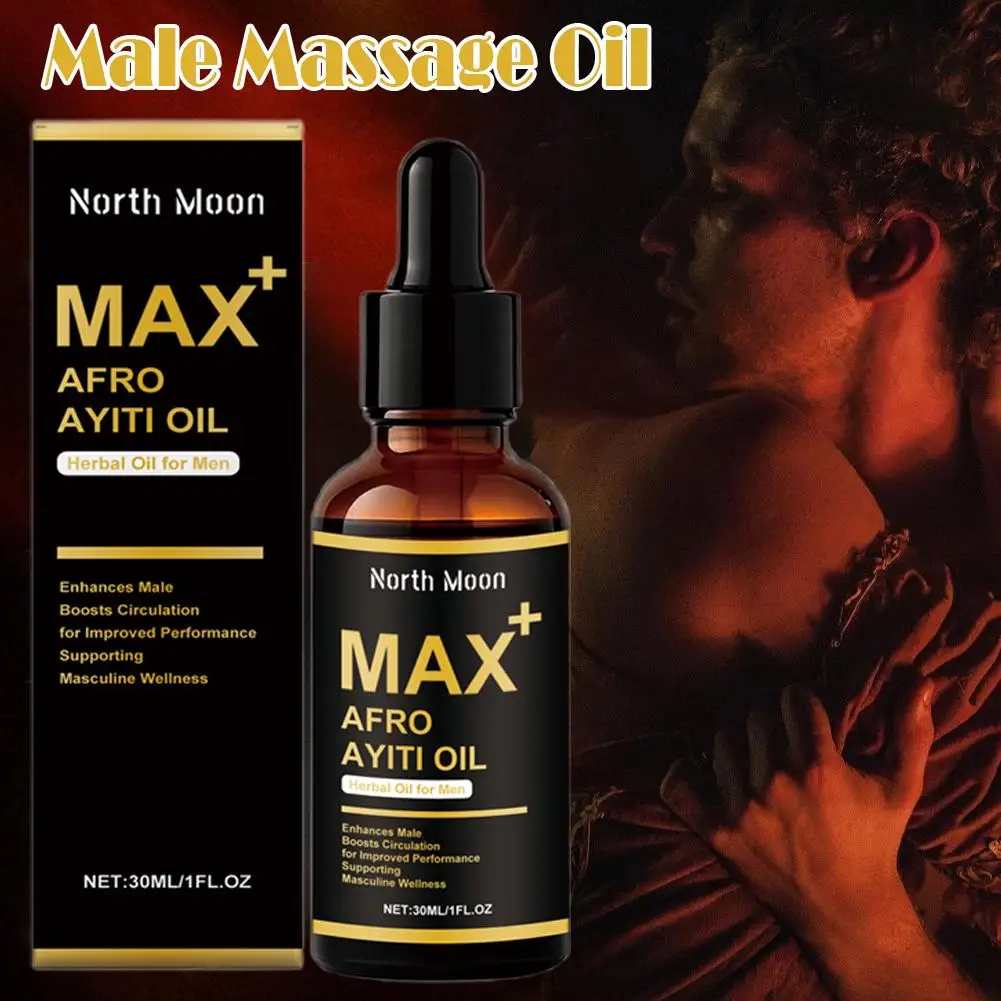 Huile Ayi africaine à base de plantes naturelles pour hommes, 30ml, huile MAX + AFRO AYITI, huile essentielle de Massage corporel masculin 5