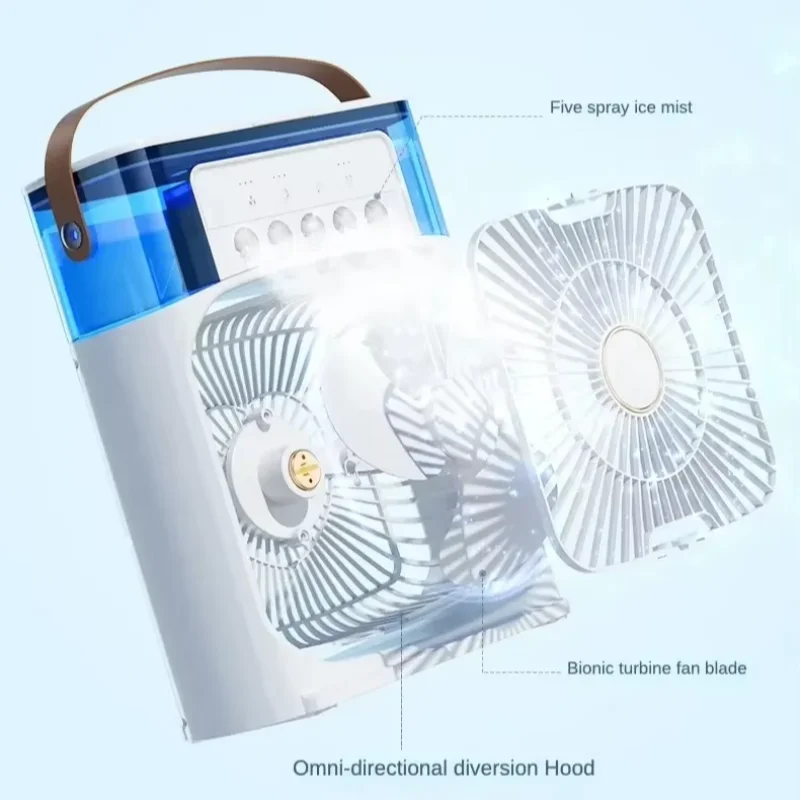 Ventilateur humidificateur portable Xiaomi, climatiseur domestique, petit refroidisseur d'air, hydrorefroidissement, réglage de l'air pour le bureau, ventilateur 3 vitesses, nouveau 2