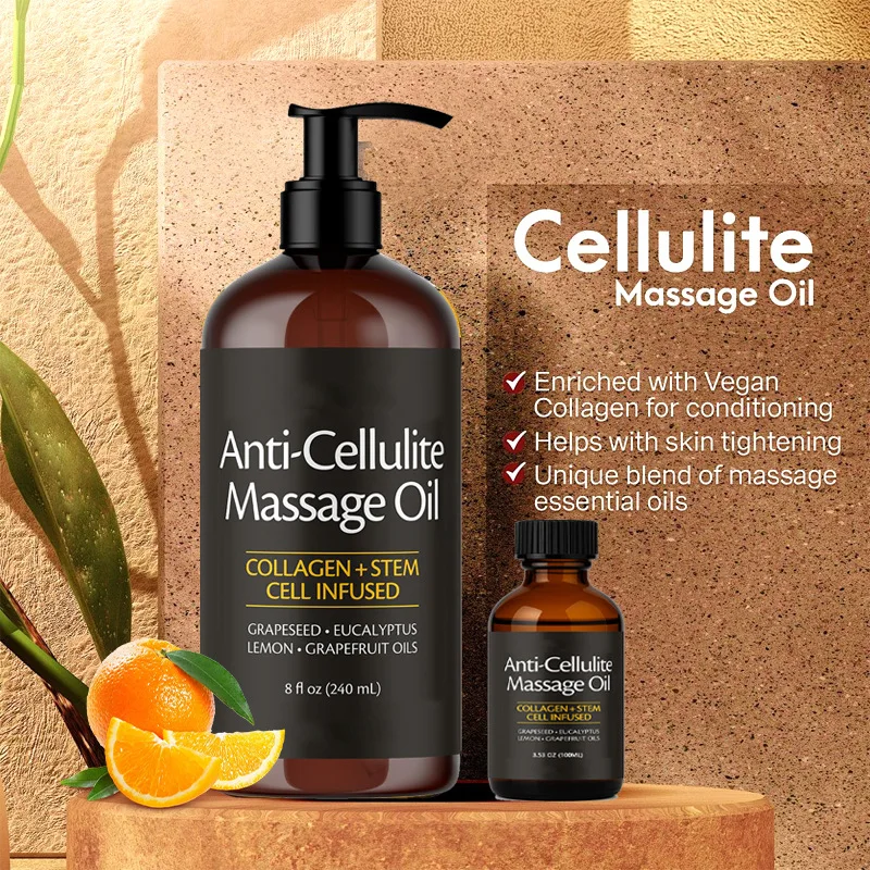 Huile de massage pour le corps raffermissante de la peau 240ml Aromathérapie naturelle Relaxante Apaisante Soin de la peau Huile essentielle pour le massage du corps 2