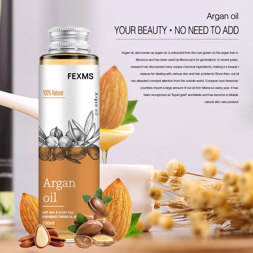 Huile d'argan biologique à 100% pure et froide PMurcia Vierge, qualité supérieure pour peaux sèches et endommagées, cheveux, visage, corps, cuir chevelu, N64. 1