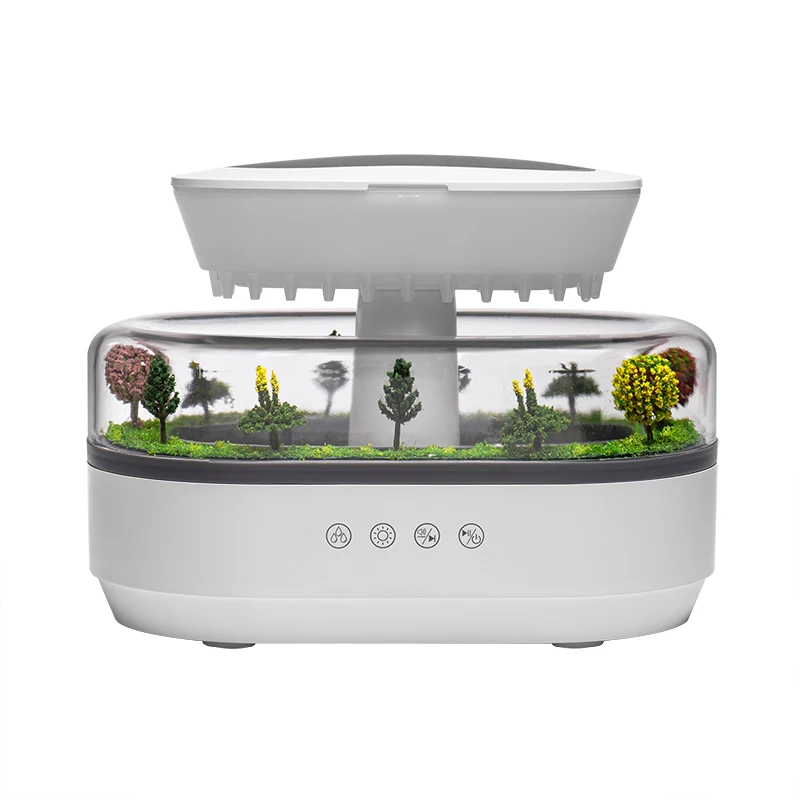 Humidificateur d'arôme goutte de pluie humidificateur d'air lumière colorée bruit blanc diffuseur d'huile essentielle diffuseur de parfum à ultrasons pour la maison 6