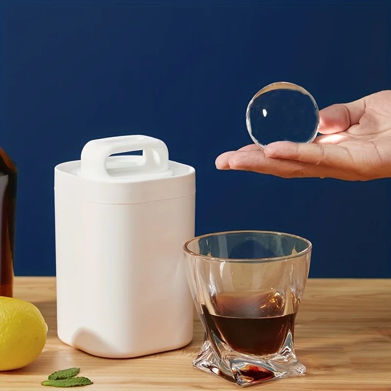 Moule à glaçons, grande boule de glace unique transparente, moule à boules de glace au whisky, plateau à glace domestique de qualité alimentaire 3