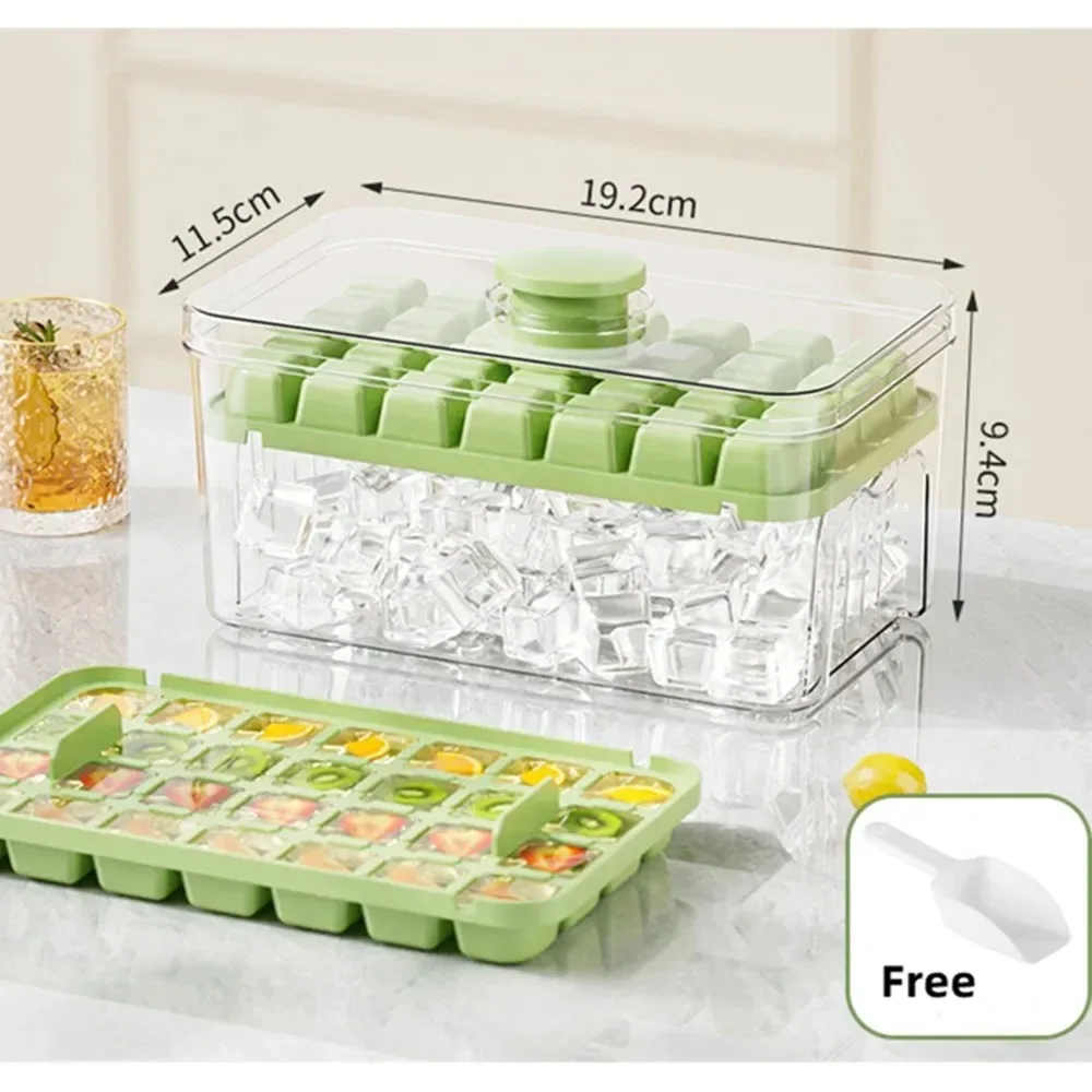 Presse bac à glace seau multifonctionnel 48 Gride moule à glaçons machine à glaçons avec une seule touche pour libérer boîte à glace Portable bac à glaçons 2