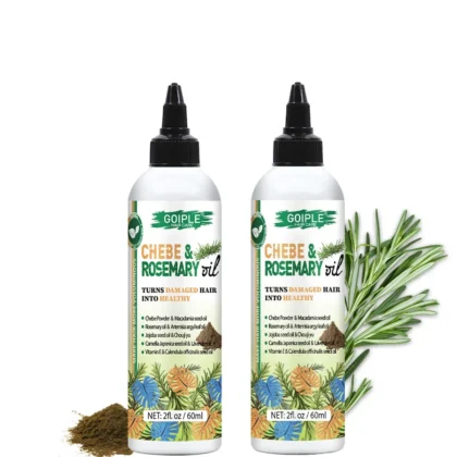 GOIPLE – huile essentielle de Chebe et de romarin, produit capillaire hydratant et nourrissant, favorise l'huile capillaire saine, après-shampooing lisse et brillant 1