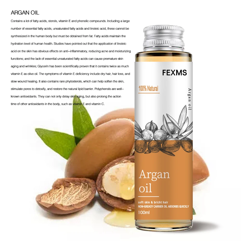Huile d'argan biologique à 100% pure et froide PMurcia Vierge, qualité supérieure pour peaux sèches et endommagées, cheveux, visage, corps, cuir chevelu, N64. 3