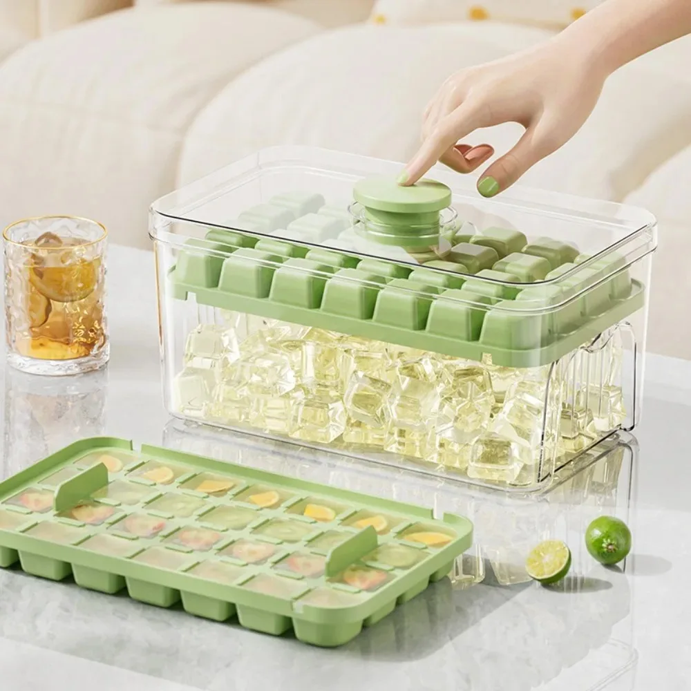 Presse bac à glace seau multifonctionnel 48 Gride moule à glaçons machine à glaçons avec une seule touche pour libérer boîte à glace Portable bac à glaçons 1