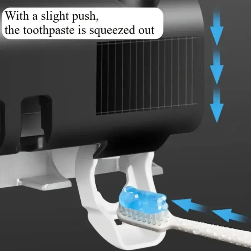 Porte-brosse à dents électrique 3 en 1, désinfection à la lumière bleue améliorée, avec distributeur de dentifrice, chargement USB mural sans perceuse 3
