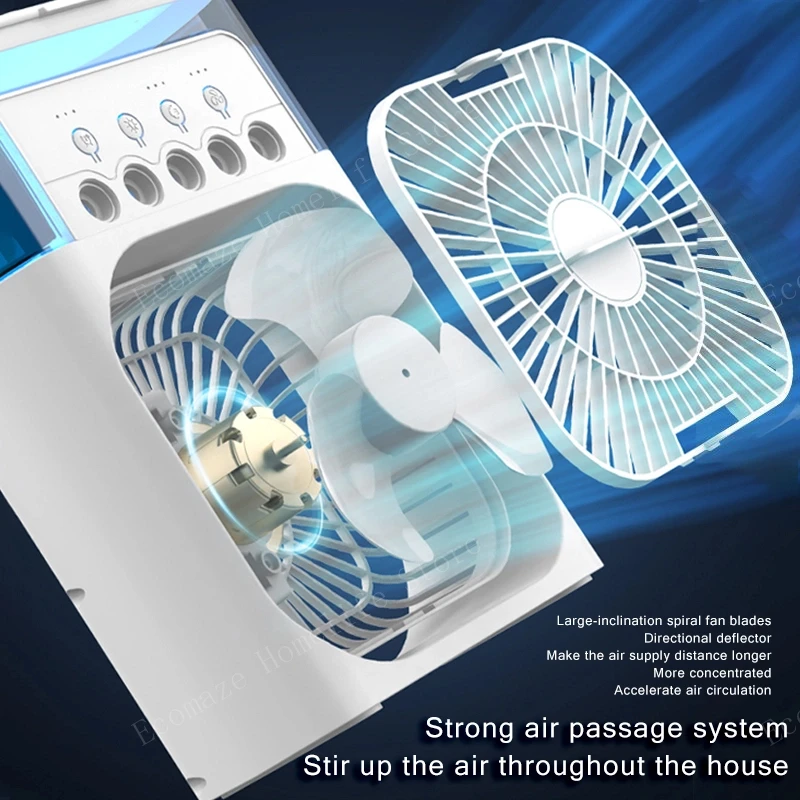 Ventilateur humidificateur portable Xiaomi, climatiseur domestique, petit refroidisseur d'air, hydrorefroidissement, réglage de l'air pour le bureau, ventilateur 3 vitesses, nouveau 3