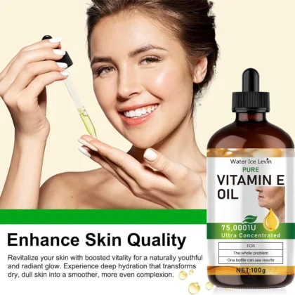 Huile essentielle naturelle de vitamine E, 100ml, pour Massage, soins de la peau, grattage, douche, visage, corps, ongles, cheveux, soins des cils universels 2