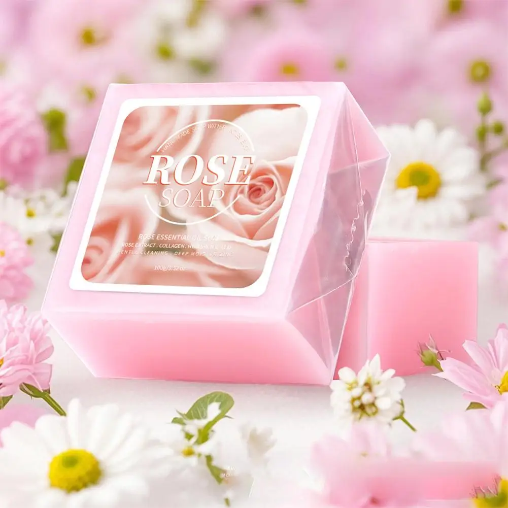 Curcuma Rose nettoyage lisse savon naturel nettoyage lisse savon à l'huile essentielle fait à la main 5