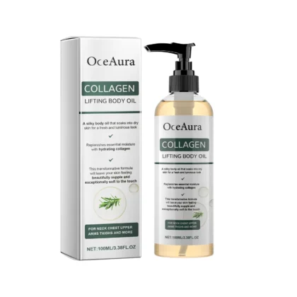 Huile corporelle au collagène OceAura, améliore l'élasticité de la peau, élimine les rides, soin de massage contre la cellulite, huile corporelle rafraîchissante à la lavande, 100 ml 2