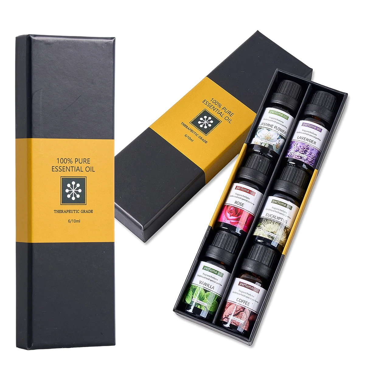 6 pièces/ensemble 10 ml/bouteille huile essentielle plante naturelle soluble dans l'eau aromathérapie humidificateur diffuseur intérieur huile de Massage bougie à monter soi-même 2