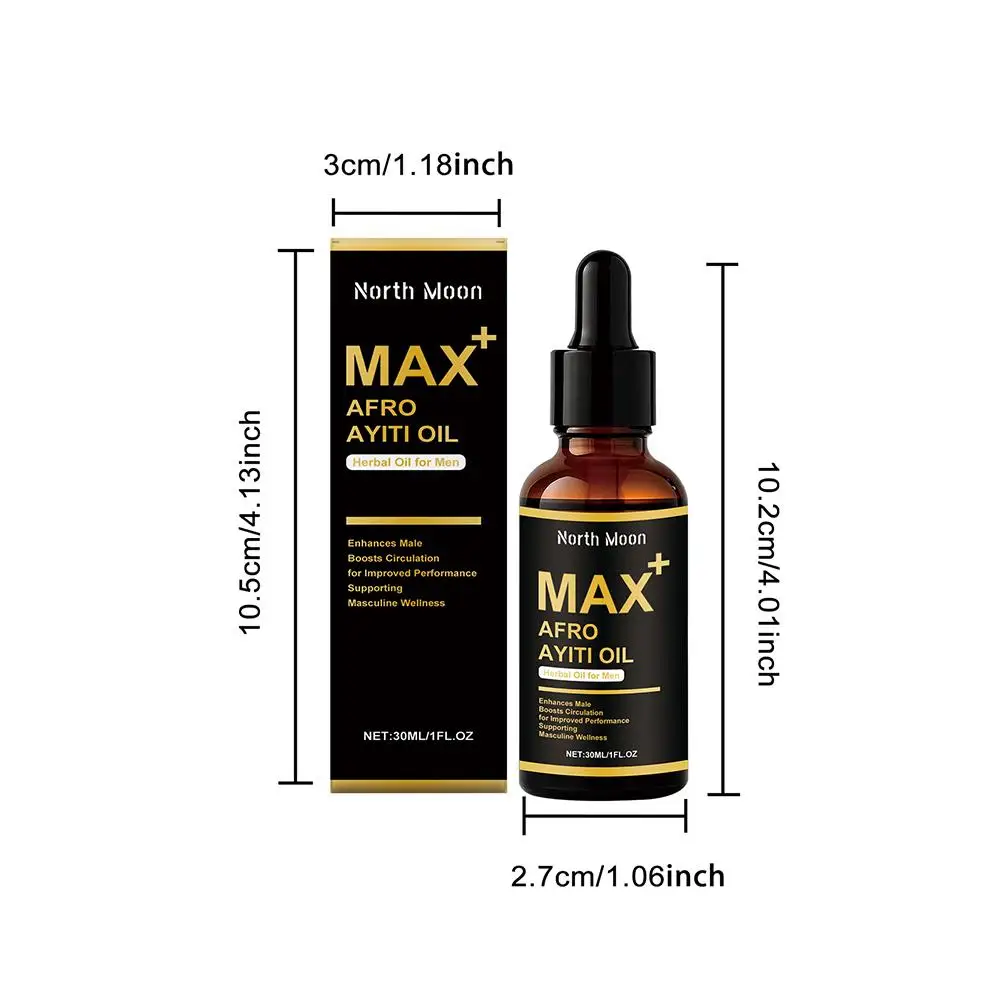Huile Ayi africaine à base de plantes naturelles pour hommes, 30ml, huile MAX + AFRO AYITI, huile essentielle de Massage corporel masculin 6