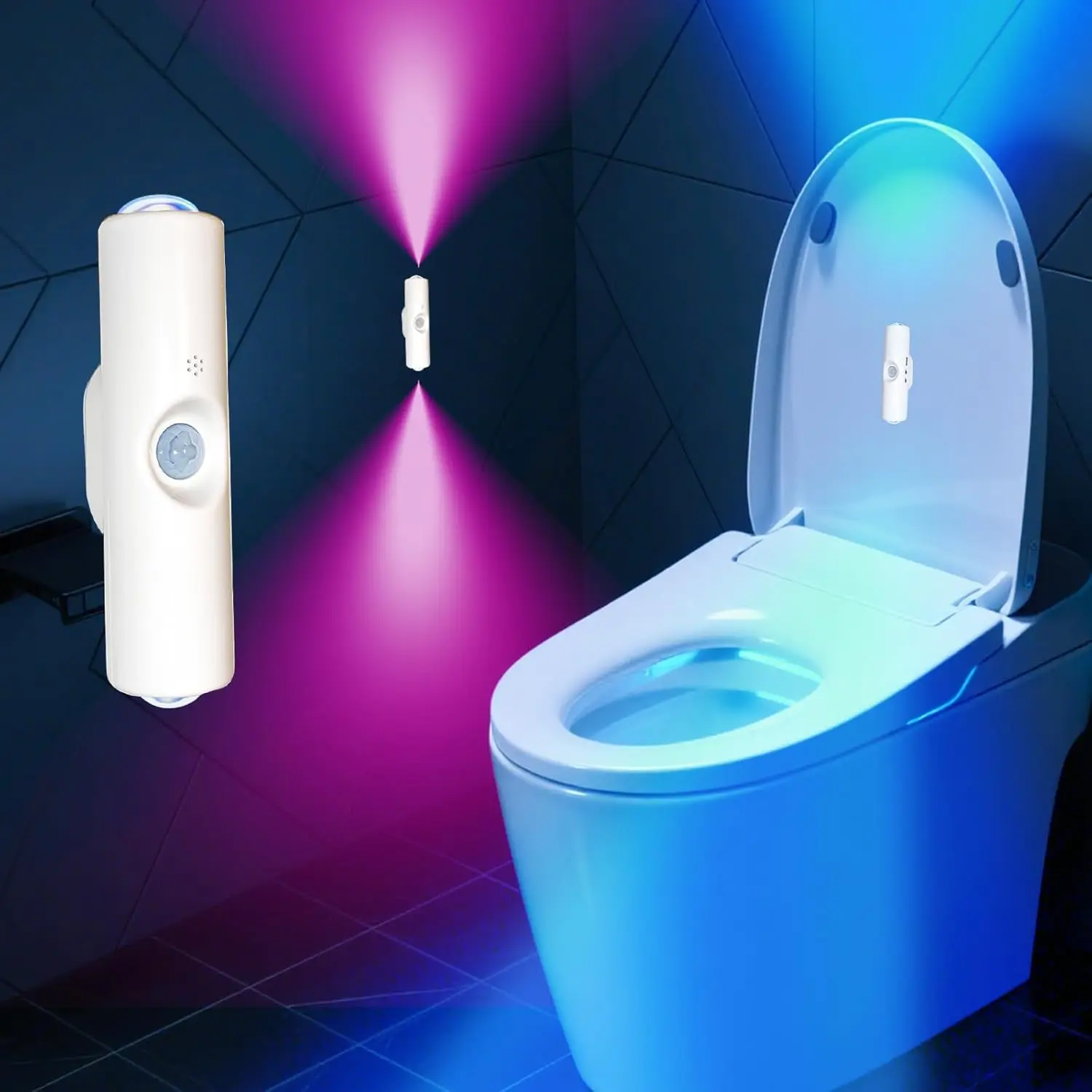 Veilleuse à détecteur de mouvement, lumière LED 7 couleurs 1