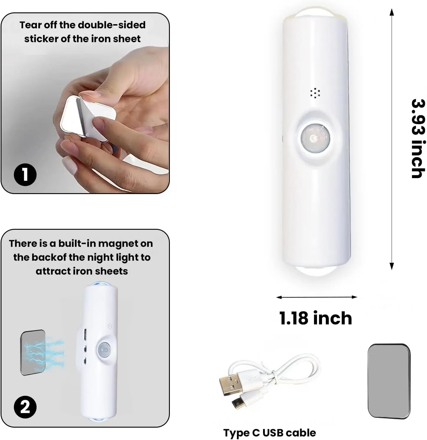 Veilleuse à détecteur de mouvement, lumière LED 7 couleurs 5 Veilleuse à détecteur de mouvement, lumière LED 7 couleurs 5